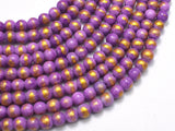 Mashan Jade - Purple, 6mm (6.5mm) Round-BeadDirect