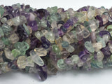 Fluorite Beads, Rainbow Fluorite, 4-10mm Chips Beads