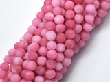 Matte Jade - Pink, 6mm Round-BeadDirect