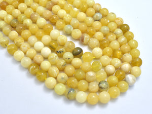 Yellow Opal, 8mm-9mm Round Beads-BeadDirect