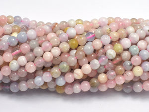 Beryl Beads, Aquamarine, Morganite, Heliodor, 4mm (4.7mm) Round-BeadDirect