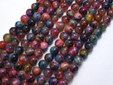 Agate - Multi Color, 8mm Round-BeadDirect
