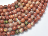 Spicy Jasper Beads, Plum Blossom Jasper, Round, 8mm-BeadDirect