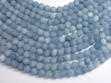 Matte Jade - Aquamarine Color, 8mm Round-BeadDirect