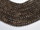 Smoky Quartz 8mm (8.4mm) Faceted Round Beads-BeadDirect