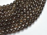 Smoky Quartz 8mm (8.4mm) Faceted Round Beads-BeadDirect