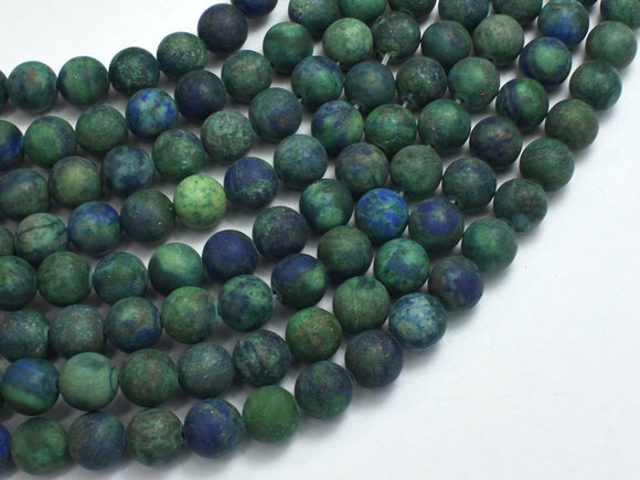 Matte Azurite Malachite Beads, 8mm Round Beads
