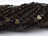Golden Obsidian, 6mm Heart-BeadDirect