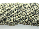 Matte Dalmation Jasper Beads, 4mm Round Beads