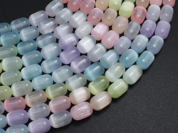 Selenite, Gypsum, Multi Color, 6x9mm Tube-BeadDirect