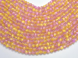 Selenite - Pink & Yellow, 6mm (6.5mm)-BeadDirect