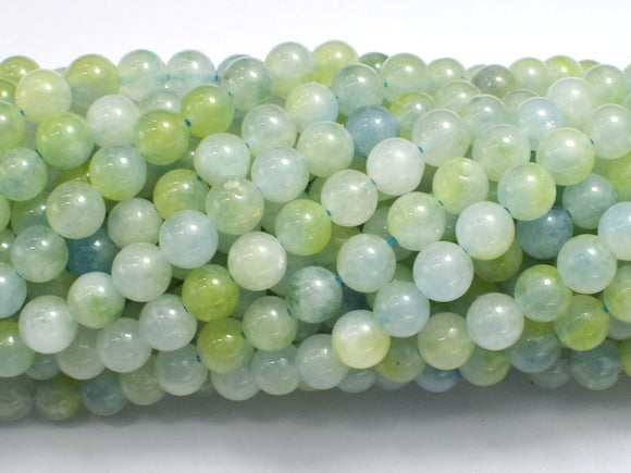 Jade - Light Green & Blue 6mm Round