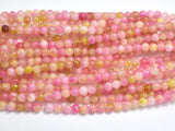 Jade - Pink & Yellow, 4mm (4.5mm) Round-BeadDirect
