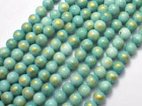 Mashan Jade - Green & Blue, 6mm (6.5mm) Round-BeadDirect