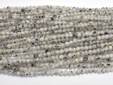 White Moonstone Beads, 4mm (4.5mm) Round-BeadDirect