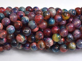 Agate - Multi Color, 8mm Round-BeadDirect
