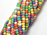 Howlite Beads, Multicolored, 4mm, 15 Inch