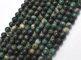 Pyrite in Green Jade, 6mm (6.3mm) Round