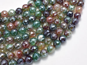 Mystic Coated Rainbow Agate, 8mm Faceted Round-BeadDirect