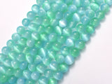 Selenite - Green & Blue, 8mm (8.5mm) Round-BeadDirect