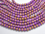 Mashan Jade - Purple, 6mm (6.5mm) Round-BeadDirect