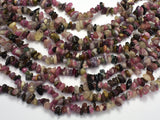 Watermelon Tourmaline, 4mm - 9mm Chips Beads, 33 Inch-BeadDirect