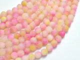 Matte Jade - Pink & Yellow, 6mm Round-BeadDirect