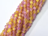 Selenite - Pink & Yellow, 6mm (6.5mm)-BeadDirect