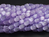 Selenite, Gypsum, Purple, 6x9mm Tube-BeadDirect