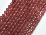 Strawberry Quartz Beads, Lepidocrocite, 6mm Round Beads-BeadDirect