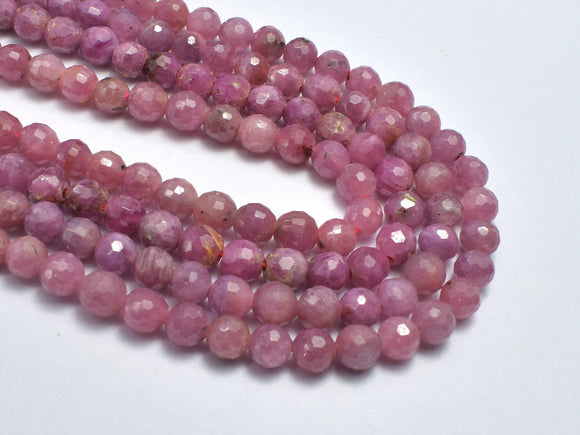 Ruby Beads, 5mm (5.3mm) Faceted Round-BeadDirect