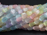 Selenite, Gypsum, Multi Color, 6x9mm Tube-BeadDirect