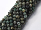 Pyrite in Green Jade, 6mm (6.3mm) Round