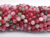 Jade - Red & Green, 4mm Round-BeadDirect