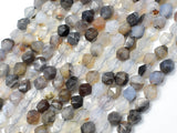 Agate Beads, 6mm Star Cut Faceted Round, 10 Inch