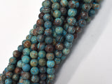 Blue Calsilica Jasper Beads, 6mm (6.3mm) Round Beads