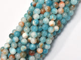 Jade - Blue & Orange, 6mm (6.5mm) Round