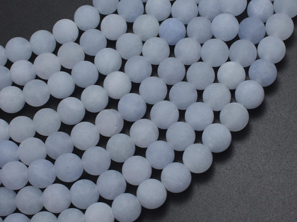 Matte Jade - Light Blue, 8mm Round-BeadDirect