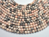 Pink Zebra Jasper, 6mm Round Beads-BeadDirect