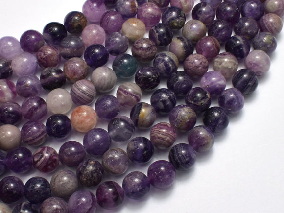 Purple Fluorite, 8mm Round Beads-BeadDirect