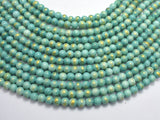 Mashan Jade - Green & Blue, 6mm (6.5mm) Round-BeadDirect