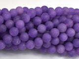 Matte Jade - Purple, 8mm Round-BeadDirect