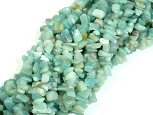 Amazonite Beads, 4mm - 9mm Chips Beads, 32 Inch, Long full strand