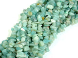 Amazonite Beads, 4mm - 9mm Chips Beads, 32 Inch, Long full strand