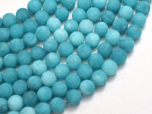 Matte Jade - Teal, 8mm Round-BeadDirect
