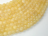 Yellow Jade Beads, Round, 8mm (8.5mm)-BeadDirect