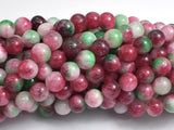 Jade - Red & Green, 8mm Round-BeadDirect