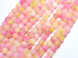 Matte Jade - Pink & Yellow, 6mm Round-BeadDirect