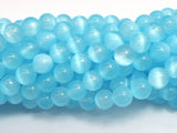 Selenite - Blue, 8mm (8.5mm) Round-BeadDirect