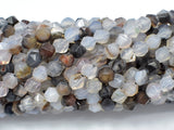 Agate Beads, 6mm Star Cut Faceted Round, 10 Inch